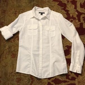 White linen shirt